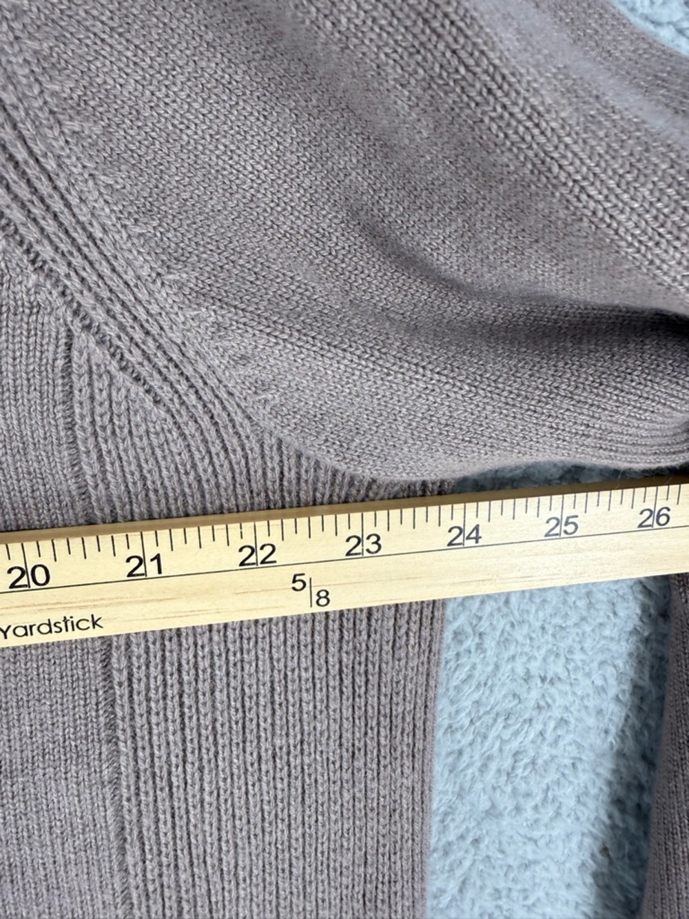 Athleta Taupe Open-Front Long Cardigan wool cashmere blend - Picture 5 of 7